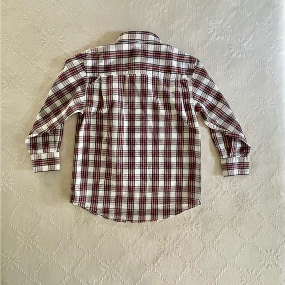 BOYS, PLAID, LONG SLEEVE, BUTTON DOWN SHIRTS. SIZE 4 & SIZE 4T. - Picture 6 of 7